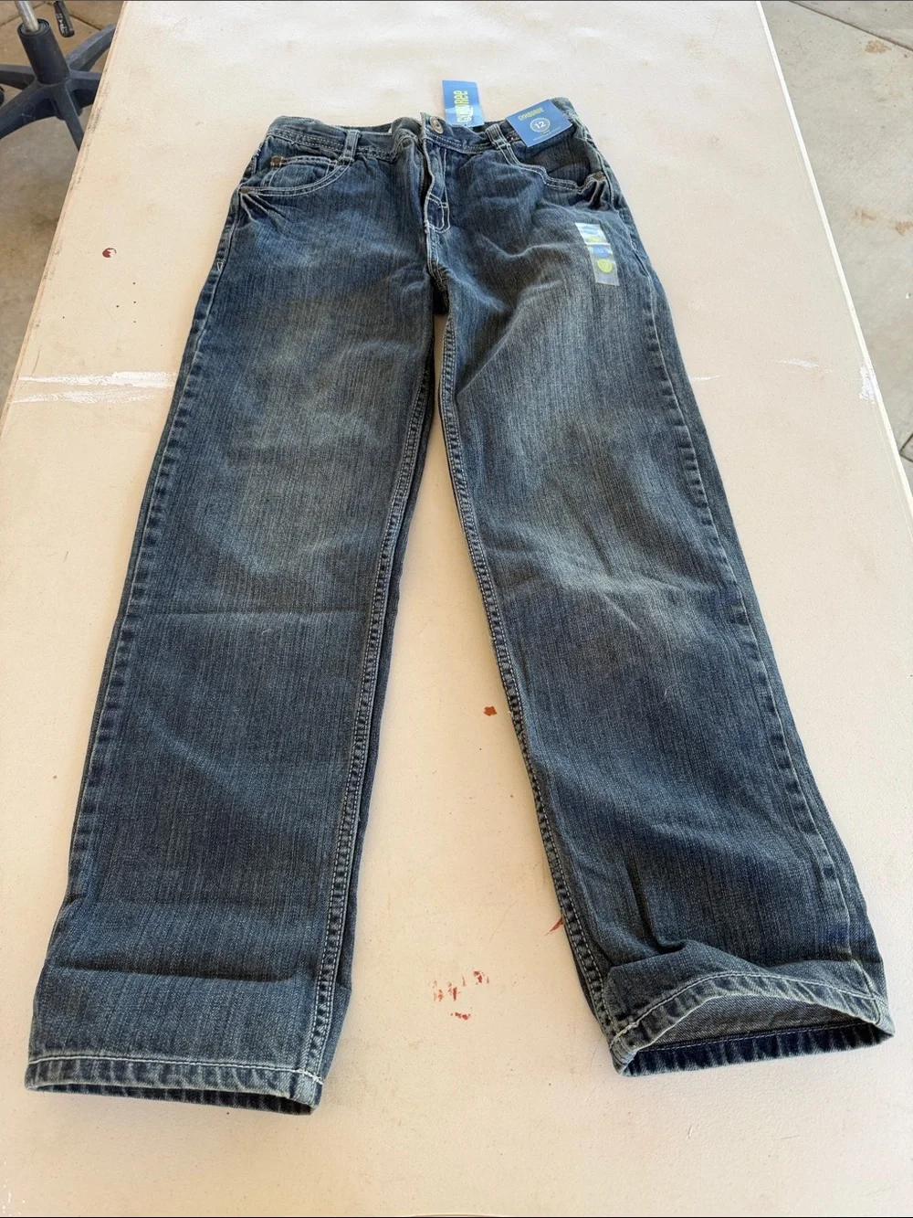 NWT Gymboree Boys Dark Blue Washed Jeans With Adjustable Waist